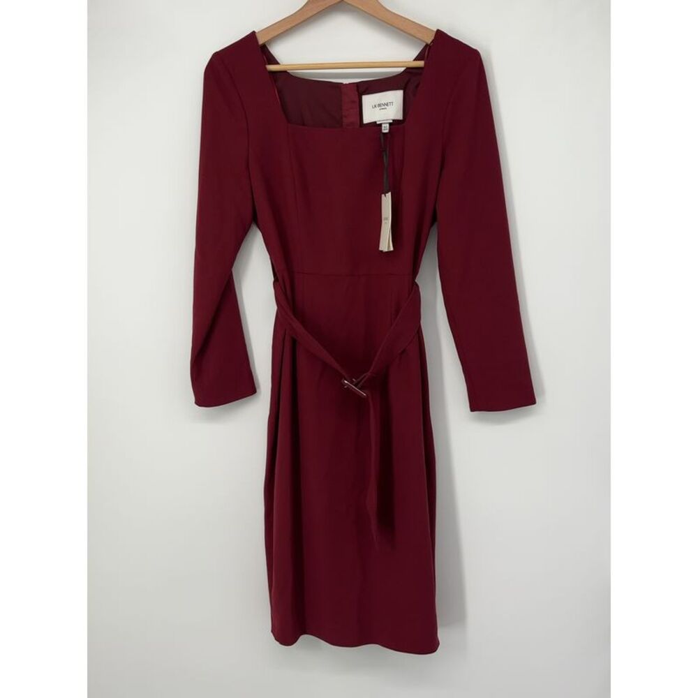 L.K. Bennett Carrington Dress in Burgundy